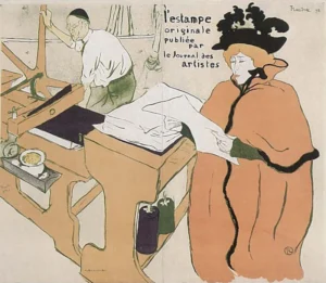 Henrie de Toulouse lautrec 1893, l'estampe originale