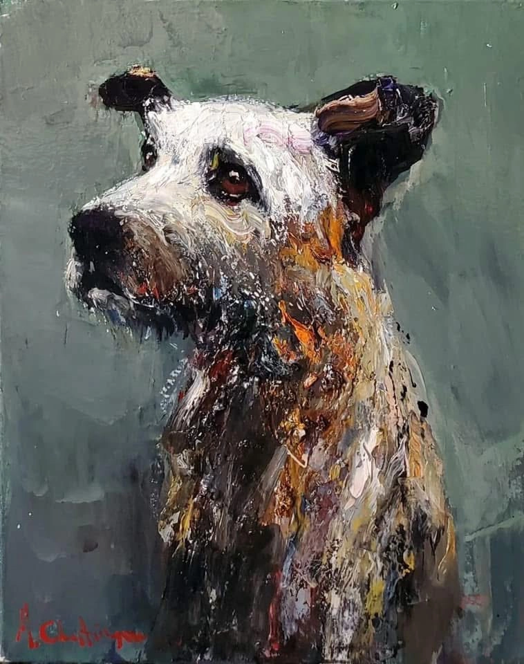 portrait chien original